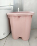 福愛(ài)家大號加深36cm泡腳桶洗腳桶洗腳盆足浴盆桶泡腳盆提水桶粉色 曬單實(shí)拍圖