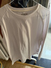馬登工裝美式重磅長(cháng)袖T恤男寬松純棉磨毛打底衫春薄款男士衛衣 米白色 【簡(jiǎn)約純色/內搭可外穿/休閑百搭】 M 曬單實(shí)拍圖