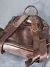 紀詩(shī)哲輕奢雙肩包女新款時(shí)尚復古軟皮女士背包防盜百搭書(shū)包大容量 咖啡色小號 曬單實(shí)拍圖