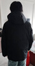 特步【門(mén)店同款】羽絨服男冬季保暖連帽夾克外套面包服976429190245 正黑色 XL 曬單實(shí)拍圖