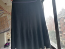 2025秋冬款針織半身裙女小個(gè)子中長(cháng)款高腰顯瘦遮胯顯瘦百褶a字裙 1363【遮胯顯瘦A字裙】松緊腰#黑色針織 L (推薦110-125斤) 曬單實(shí)拍圖