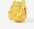 周六福3D硬金招財貓黃金轉運珠男女足金生日禮物A1610417 約0.82g 曬單實(shí)拍圖