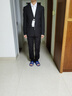 羅蒙西服套裝男士商務(wù)修身西裝男職業(yè)正裝小西服新郎伴郎結婚禮服外套 黑色雙扣【西服+西褲+襯衫】 L /170【100-115斤】+7件禮品 曬單實(shí)拍圖
