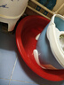 加厚大號塑料盆圓形大洗衣盆圓盆特大號洗澡盆鋼化 直徑特厚62CM 紅色 曬單實(shí)拍圖