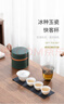 南山先生旅行茶具冰種玉瓷便攜茶具蓋碗茶壺公道無(wú)爭水墨山水快客杯 冰種玉瓷快客杯_透明款 曬單實(shí)拍圖