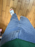 太平鳥(niǎo)女裝半身裙牛仔夏季開(kāi)叉長(cháng)裙女中長(cháng)款質(zhì)感百搭 牛仔藍 M 曬單實(shí)拍圖