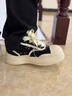 格爾卡森高顏值板鞋男女款厚底增高張杰同款做舊帆布2026新款春季大頭男鞋 黑色 42 曬單實(shí)拍圖