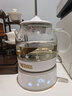 膳魔師（THERMOS） 迷你養生壺辦公室煮茶器電水壺恒溫電熱水壺玻璃花茶壺養生杯 禮物 七夕情人節禮物 EHA-1602E（奶油白） 0.55L 曬單實(shí)拍圖