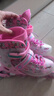 歐歐兒童輪滑鞋初學(xué)者男童女童溜冰鞋閃光輪直排滑輪旱冰鞋尺碼可調節 粉獨角獸【防撞鞋殼+頭盔護具】 M (適合6-12歲)日常鞋碼32-36 曬單實(shí)拍圖