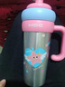 奇古堂吸管保溫杯 女士大容量巨無(wú)霸冰霸杯 陶瓷內膽水杯子 酷銀潮飲-316內膽 曬單實(shí)拍圖