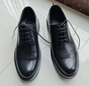 海瀾之家HLA皮鞋男商務(wù)正裝休閑舒適輕便系帶牛津鞋HAAPXM2EAV106 黑色40 曬單實(shí)拍圖
