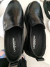 老人頭皮鞋男真皮厚底商務(wù)正裝男皮鞋加肥加寬軟底德比鞋休閑爸爸鞋防滑 黑色 42 偏大一碼 曬單實(shí)拍圖