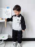 班吉熊男童衛衣套裝春秋2026新款兒童春裝運動(dòng)潮帥氣秋季衣服兩件套童裝 黑色熊貓翻領(lǐng)套裝 110 曬單實(shí)拍圖