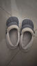 回力棉拖鞋男士防水防滑包跟厚底居家室內毛棉鞋外穿 0468A 灰色44-45 曬單實(shí)拍圖