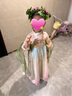 芭米諾中秋節女童漢服夏季古裝超仙公主連衣裙中國風(fēng)唐裝襦裙 綠色 120 曬單實(shí)拍圖