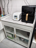 帥仕（shuaishi）廚房收納置物架一體靠墻落地巖板餐邊柜儲物柜櫥柜碗柜用具大全 白4層90長(cháng)【免釘快裝-抽屜款】3C鋼化玻璃 曬單實(shí)拍圖