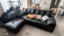 全友家私客廳直排沙發(fā)意式大小戶(hù)型意式極簡(jiǎn)大象耳朵輕奢沙發(fā)同款 360%進(jìn)口超厚2.8mm頭層真皮-太空坐感 【框架終身?！?.4米直排+腳踏 曬單實(shí)拍圖
