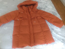 鴨鴨（YAYA）中長(cháng)款羽絨服女2025年新款冬季時(shí)尚復古休閑百搭連帽保暖鴨絨外套 日光橙色 M /160 曬單實(shí)拍圖