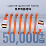 NGFFHDMI彈性高清手機平板相機傳輸HDMI高柔線(xiàn)柔性軟線(xiàn)迷你HDMI彈性高清手機平板相機傳輸電視線(xiàn)Micro  橙色MINI HDMI-HDMI 8K 1米 曬單實(shí)拍圖