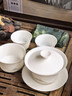 月記窯 “遠山”義薄云天羊脂玉瓷超薄胎蓋碗小套裝 禮盒裝 曬單實(shí)拍圖