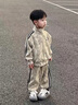 G.duck童裝男童春裝套裝兒童衣服春秋季新款運動(dòng)服兩件套男孩棒球服外套 米色 90 曬單實(shí)拍圖