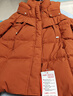 鴨鴨（YAYA）中長(cháng)款羽絨服女2025年新款冬季時(shí)尚復古休閑百搭連帽保暖鴨絨外套 日光橙色 M /160 曬單實(shí)拍圖