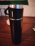 悠賽保溫杯男女士情侶商務(wù)車(chē)載真空304不銹鋼水杯子學(xué)生杯團購刻logo 磨砂黑500ML 曬單實(shí)拍圖