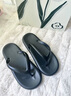 AILUKI法國高端大碼人字拖男防滑EVA拖鞋洗澡穿夾腳涼拖夾拖沙灘鞋涼鞋 藍黑 40-41 曬單實(shí)拍圖
