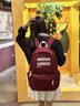回力書(shū)包女初中生ins風(fēng)小眾2026新款高顏值女生大容量潮流雙肩包背包 紅色大號 曬單實(shí)拍圖