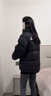 駱駝（CAMEL）戶(hù)外羽絨服冬季新款女款男款保暖高蓬松防鉆絨連帽面包服 幻影黑，男女同款，735CAPN017 M （女生拍小一碼） 曬單實(shí)拍圖
