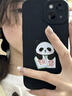 圣圖朗插畫(huà)麻將熊貓蘋(píng)果17手機殼植絨液態(tài)硅膠iphone16promax全包防摔15男女卡通11薄14Plus簡(jiǎn)約12純色13 質(zhì)感黑【麻將熊貓】膚感硅膠軟殼 iPhone 14 曬單實(shí)拍圖