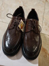 百麗通勤商務(wù)皮鞋男牛皮褶皺增高休閑鞋A1373AM4 棕色-單里 43 曬單實(shí)拍圖