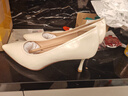 百麗通勤高跟鞋女26春新真皮正裝鞋JD013AQ6 米色 38 曬單實(shí)拍圖