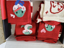 莫代爾【禮盒】紅襪子女本命年馬年屬馬紅色10A抑菌棉過(guò)年春節新年禮物 曬單實(shí)拍圖