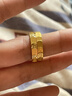 六福珠寶 黃金戒指吉言碎碎冰光影金禪意足金禮物 計價(jià) 15號-約7.71克 曬單實(shí)拍圖