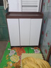 楓品軒實(shí)木鞋柜門(mén)口入戶(hù)柜收納柜大容量鞋架玄關(guān)柜多層家用靠墻收納柜 【胡桃+白】0.9m鞋柜 曬單實(shí)拍圖
