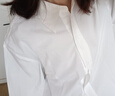 初語(yǔ)潮流行襯衫女士上衣2025多巴胺高級感減齡洋氣通勤襯衣 白色 M 曬單實(shí)拍圖