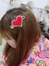 霧添花韓版新年本命年紅色水鉆滿(mǎn)鉆小熊愛(ài)海星bb夾發(fā)夾留海夾 愛(ài)心 曬單實(shí)拍圖