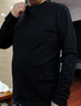 羅蒙（ROMON）莫代爾男士長(cháng)袖t恤2026春秋季新款桑蠶絲圓領(lǐng)衛衣純色打底上衣男 黑色 2XL 54 【建議165斤-185斤】 曬單實(shí)拍圖