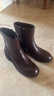 73Hours姜妍同款女鞋電影畫(huà)面25冬季新款水洗皮切爾西靴彈力靴短靴瘦瘦靴 咖色 【馬思純同款】（建議拍大一碼） 38 曬單實(shí)拍圖