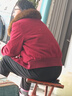 麗依歆加絨加厚短外套女2025秋冬新款洋氣大毛領(lǐng)保暖小個(gè)子短款上衣夾克 酒紅色 XL 110-120斤 曬單實(shí)拍圖