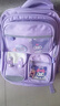 文博士庫洛米新款書(shū)包女生小學(xué)生1-3-6年級減負護脊可愛(ài)美樂(lè )蒂 大號紫色（庫洛米）3-6年級 書(shū)包+配件（含1掛件6徽章3卡片） 曬單實(shí)拍圖