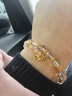 周六福三葉草黃金鑲鉆石手鏈女生日禮物W0721092 金重約2.11g 16+3cm 曬單實(shí)拍圖