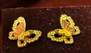周大生黃金耳飾5G足金雙層蝴蝶金耳釘生日禮物送女友 小仙蝶 1.58g 曬單實(shí)拍圖