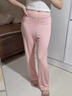 浪莎孕婦睡褲100%純棉春秋長(cháng)褲寬松大碼可調節月子褲產(chǎn)后家居褲可外穿 粉色 【100%純棉，可調節腰帶】 L 【建議體重100-120斤】 曬單實(shí)拍圖