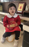戴維貝拉（DAVE＆BELLA）冬裝新年女童毛衣連衣裙女寶寶童裙洋氣小童裙子兒童公主裙 紅色【現貨】 100 cm（建議身高90-100cm） 曬單實(shí)拍圖