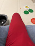 浪莎本命年秋褲女純棉保暖褲抑菌防螨大紅色結婚內衣女打底褲薄款秋冬 曬單實(shí)拍圖