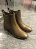 萊爾斯丹秋冬商場(chǎng)同款時(shí)尚拼接小方頭粗跟女鞋短靴切爾西靴4T44902 淺啡色 CMK 35 曬單實(shí)拍圖