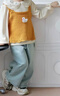 班喜迪女童套裝春裝新款洋氣寶寶針織背心褲子三件套春秋兒童衣服小童裝 黃色 80 曬單實(shí)拍圖