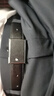 萬(wàn)寶龍（MONTBLANC）男士商務(wù)休閑板扣皮帶 勁黑高端十字格紋腰帶 黑色120x3cm 114421黑色板扣 長(cháng)120CM（可裁剪） 曬單實(shí)拍圖